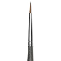 Da Vinci Colineo Synthetic Kolinsky Sable Brush - Round, Size 1, Long Handle, close-up