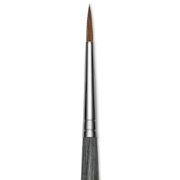 Da Vinci Colineo Synthetic Kolinsky Sable Brush - Round, Size 4, Long Handle, close-up