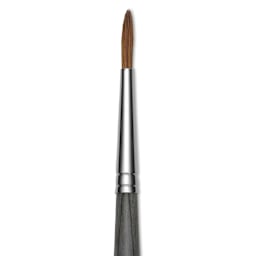 Da Vinci Colineo Synthetic Kolinsky Sable Brush - Round, Size 8, Long Handle, close-up