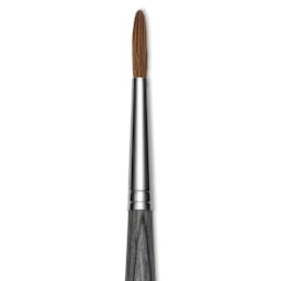 Da Vinci Colineo Synthetic Kolinsky Sable Brush - Round, Size 12, Long Handle, close-up