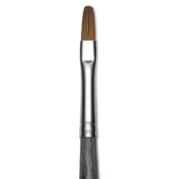 Da Vinci Colineo Synthetic Kolinsky Sable Brush - Filbert, Size 4, Long Handle, close-up