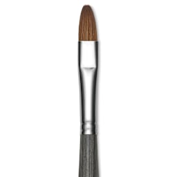 Da Vinci Colineo Synthetic Kolinsky Sable Brush - Filbert, Size 8, Long Handle, close-up