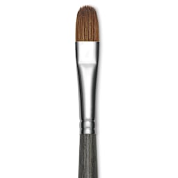 Da Vinci Colineo Synthetic Kolinsky Sable Brush - Filbert, Size 12, Long Handle, close-up