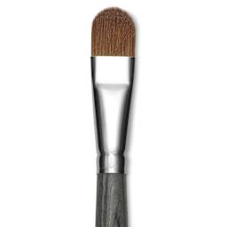 Da Vinci Colineo Synthetic Kolinsky Sable Brush - Filbert, Size 16, Long Handle, close-up