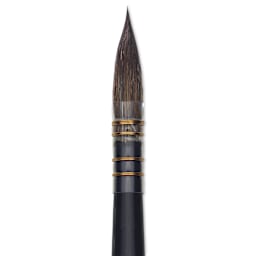 Da Vinci Cosmotop Sable Mix B Brush - Round Wash, Short Handle, Size 4, close-up