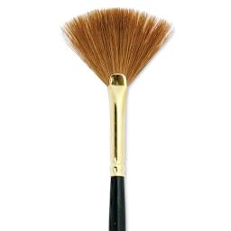 Silver Brush Renaissance Red Sable Brush - Fan, Long Handle, Size 2 close up