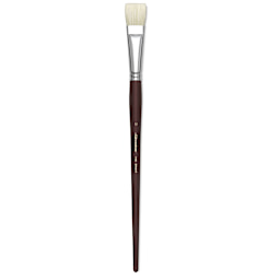 Silver Brush Silverstone Premium White Hog Bristle Brush - Bright, Long Handle, Size 12
