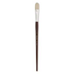 Silver Brush Silverstone Premium White Hog Bristle Brush - Filbert, Long Handle, Size 10
