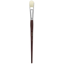 Silver Brush Silverstone Premium White Hog Bristle Brush - Filbert, Long Handle, Size 12