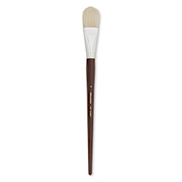Silver Brush Silverstone Premium White Hog Bristle Brush - Filbert, Long Handle, Size 16