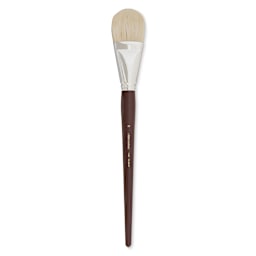 Silver Brush Silverstone Premium White Hog Bristle Brush - Filbert, Long Handle, Size 20