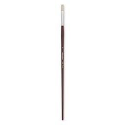 Silver Brush Silverstone Premium White Hog Bristle Brush - Flat, Long Handle, Size 3