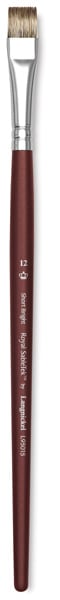 Royal Langnickel SableTek Brushes - Short handled Short Bright brush shown upright
