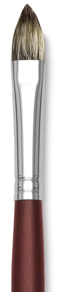 Royal Langnickel SableTek Brushes - Closeup of short handled Filbert Brush
