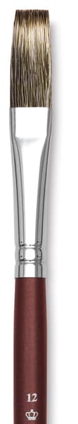 Royal Langnickel SableTek Brushes - Closeup of short handled Flat Brush
