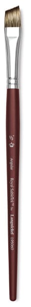 Royal Langnickel SableTek Brushes - Short handle Angular brush shown upright

