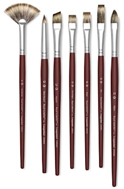 Royal Langnickel SableTek Brushes - Assorted short handled brushes shown upright
