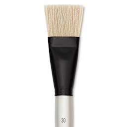 XL Natural Bristle Brushes - Closeup of tip of Flat Brush
