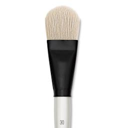 XL Natural Bristle Brushes - Closeup of tip of Filbert Brush