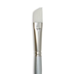 Silver Brush Silverwhite Synthetic Brush - Angular, Short Handle, 5/8" (close-up)