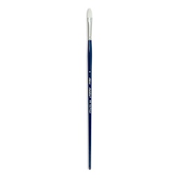 Silver Brush Bristlon Stiff White Synthetic Brush - Cat's Tongue, Size 4