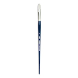 Silver Brush Bristlon Stiff White Synthetic Brush - Cat's Tongue, Size 8