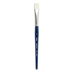 Silver Brush Bristlon Stiff White Synthetic Brush - Bright, Size 8, Short Handle