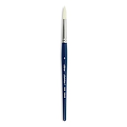 Silver Brush Bristlon Stiff White Synthetic Brush - Round, Size 6, Short Handle