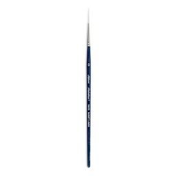 Silver Brush Bristlon Stiff White Synthetic Brush - Script Liner, Size 0, Short Handle