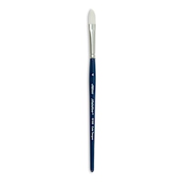 Silver Brush Bristlon Stiff White Synthetic Brush - Cat's Tongue, Size 4, Short Handle