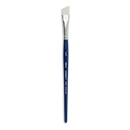 Silver Brush Bristlon Stiff White Synthetic Brush - Angle, Size 1/2", Short Handle