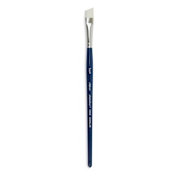 Silver Brush Bristlon Stiff White Synthetic Brush - Angle, Size 3/8", Short Handle
