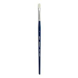 Silver Brush Bristlon Stiff White Synthetic Brush - Filbert, Size 1, Short Handle