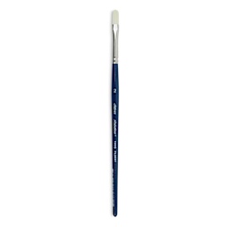 Silver Brush Bristlon Stiff White Synthetic Brush - Filbert, Size 2, Short Handle