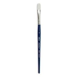 Silver Brush Bristlon Stiff White Synthetic Brush - Filbert, Size 4, Short Handle