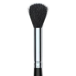 Silver Brush Black Goat Silver Mop Brush - Round, Size 10, Short Handle (close-up)
