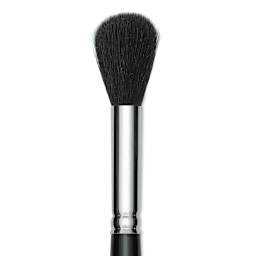 Silver Brush Black Goat Silver Mop Brush - Round, Size 12, Short Handle (close-up)