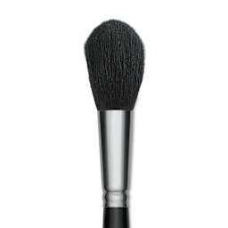 Silver Brush Black Goat Silver Mop Brush - Round, Size 20, Short Handle (close-up)