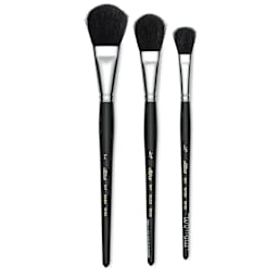 Silver Brush Black Goat Silver Mop Brushes - Oval, Short Handle