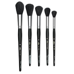 Silver Brush Black Goat Silver Mop Brushes - Round, Short Handle