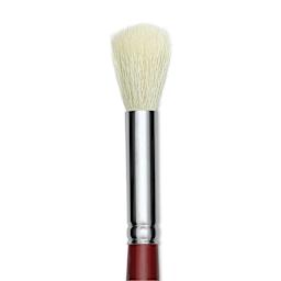Silver Brush White Goat Silver Mop Brush - Round, Size 12, Short Handle (close-up)