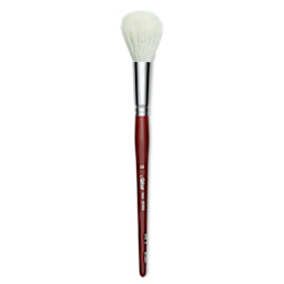 Silver Brush White Goat Silver Mop Brush - Round, Size 16, Short Handle (full length)