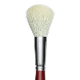 Silver Brush White Goat Silver Mop Brush - Round, Size 20, Short Handle (close-up)