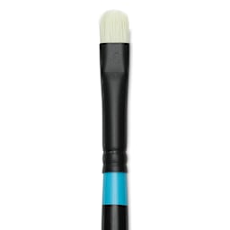 Princeton Series 6500 Aspen Synthetic Brush - Size 4, Short Oval Filbert, Long Handle, close-up