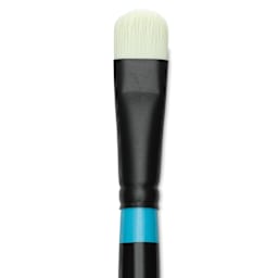 Princeton Series 6500 Aspen Synthetic Brush - Size 8, Short Oval Filbert, Long Handle, close-up