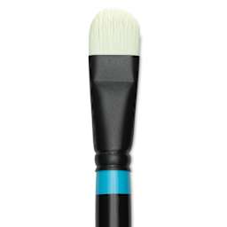 Princeton Series 6500 Aspen Synthetic Brush - Size 12, Short Oval Filbert, Long Handle, close-up