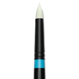 Princeton Series 6500 Aspen Synthetic Brush - Size 8, Short Pointed Round, Long Handle, close-up
