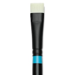 Princeton Series 6500 Aspen Synthetic Brush - Size 6, Short Bright, Long Handle, close-up