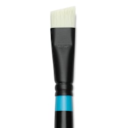 Princeton Series 6500 Aspen Synthetic Brush - Size 8, Short Angle Bright, Long Handle, close-up
