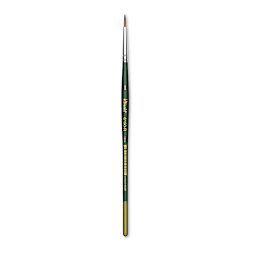 Utrecht Series 6150 Synthetic Golden Taklon Watercolor Brush - Round, Size 1, Short Handle